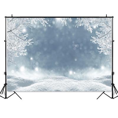 China Nature seamless frozen scene winter backdrop photography tree ice winter snow photo studio white background for sale