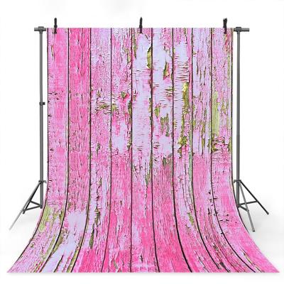 China Pink Wood Seamless Wrinkle Free Newborn Baby Photography Backdrop Floor Wooden Floor Photo Background for sale