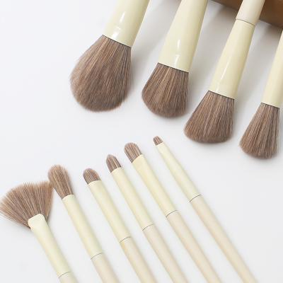 China 10Pcs Designer Make Up Beige Makeup Brush Skillful Foundation Makeup Set Brushes for sale