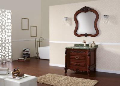 China Customized Classic Bathroom Cabinets Wood Funiture Floor Stand Vanity Unit With Sink for sale