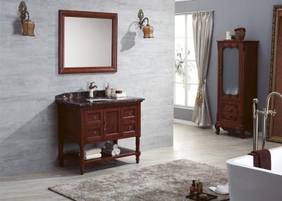 China Classical Italy Style Solid Wood Bathroom Cabinet Storage Sink Vanity With Mirror for sale