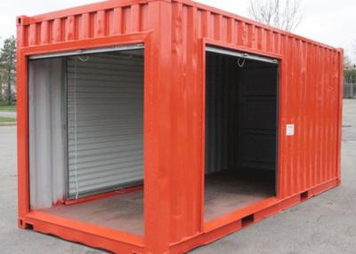 China Modified Shipping Container Home Temporary Storage Containers With Steel Pull Down Door for sale