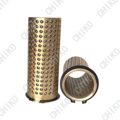 Chine Metal die fibro brass ball cage with aluminum sleeve guide post guide bush mold parts circlip groove ball retainer steel ball bearing à vendre