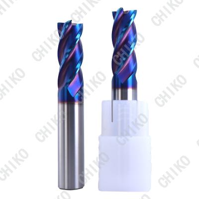 China Machining HRC65 CNC Milling 4 Flutes Tungsten Carbide Milling Cutter ALLISIN Structure Multilayer Composite Coatings 4F Nano End Mill Te koop