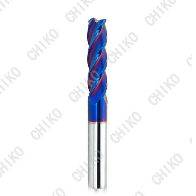 中国 HRC65 4 Flutes Tungsten Steel Ball Nose Mill Solid Carbide Bull Mill Coated Radius Milling Cutter 販売のため