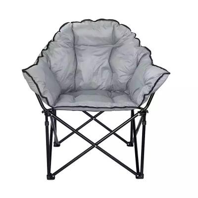 China OEM Factory Outdoor Oversized Durable Oxford Cover Easy Carry Foldable Camping Moon Chair Lazy Round for sale