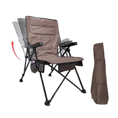 China Customized Oversized Compact Foldable Portable Reclining Lodge Multi-position Lawn Easy Carry Reclining Camping Chair for sale