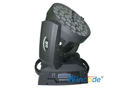 China Led Rgb Stage Lighting RGBWA + UV 6 In 1 , LED Moving Head Zoom Light 36pcs 18 Watt for sale