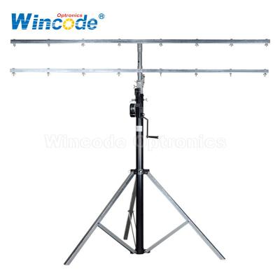 Cina 4.5M Double Bar Stage Light Stands Con blocco di sicurezza in vendita