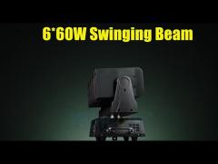 6*60W swinging beam moving bar