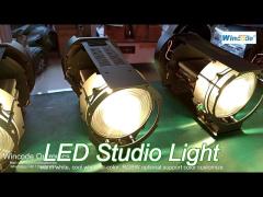 200w cob led fresnel spotlight rgbalc auto zoom for professional studio theater tv station