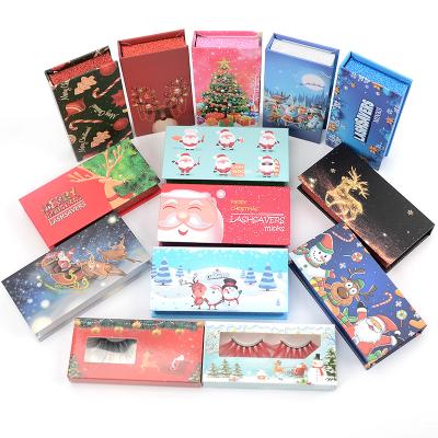 China More than 100 Decorative Eyelash Box New False Eyelash Styles Halloween Christmas Box Eyelash Box Holiday Packaging With Your Own Logo for sale