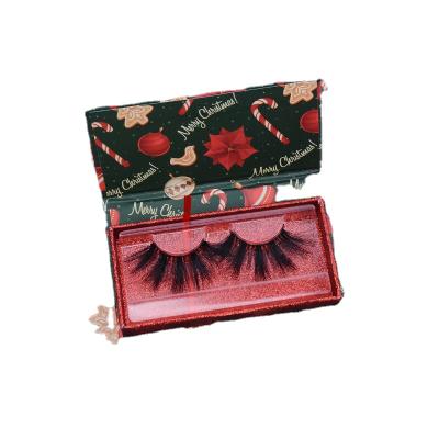 China More than 100 new pairs of Christmas eyelash box A styles Christmas false eyelash boxes eyelash storage boxes are customizable for sale