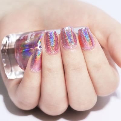 China 7ml Nail Polish Diamond Laser 8 Colors Fashion Nail Polish Eco-friendly Durable Odorless Colored Laser Glitter Nail Polish Durable for sale