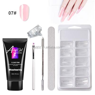 China Art Beauty High Quality Nail Extension Glue Fast Nail Art Paperless Extension Glue Painless Crystal Holder Set for sale