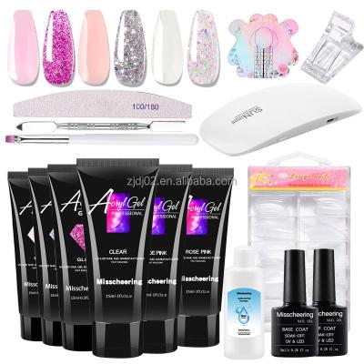 China UV/LED Nail Extension Glue Set UV/LED Nail Extension Glue Nail Extension Glue 6 Fashionable Fast Phototherapy Crystal Color for sale