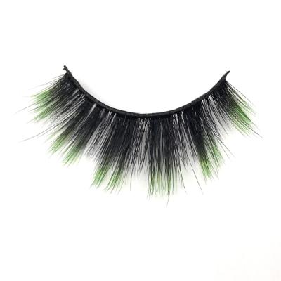 China New Private Label Customized Sensitive Colored Extended False Eyelashes Color Wool Mink Eyelashes for sale