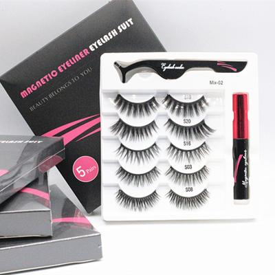 China Newest strong magnetic lash lashes suit conventional single or double fiber false eyelash or 3 pair or5 for sale