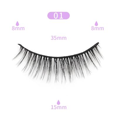 China 2021 Natural Loop Magnet False Eyelashes Glue Free Rise Free Rise Without Block Adsorption Magnetic Eyelashes for sale