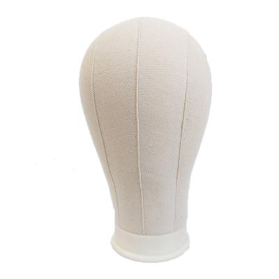 China 2021 Main Canvas Block Mannequin Head Wig Display Styling Wig Stand Hair Extension Tools Wig Making Styling Showing Round for sale