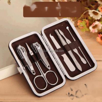 China Fundation The Leather Box 7.8.9.10 .12 Piece Nail Clipper Set Custom LOGO Gift Makers Tool Kit Nail Beauty Set for sale