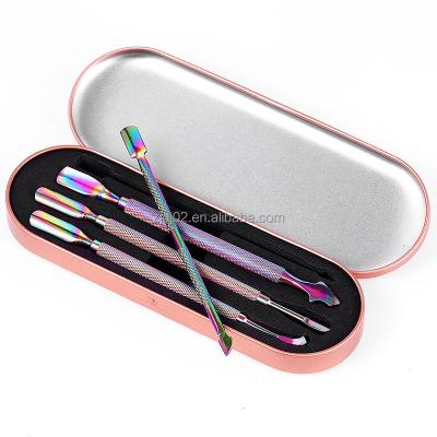 China Fundation 6 Pieces Set Rose Gold Colored Titanium Straight Acne Hook Acne Staple Beauty Straight Head Tool Kit for sale