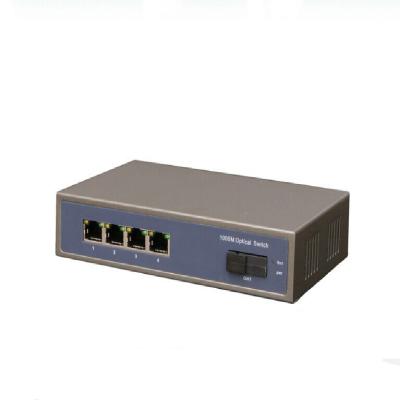 China LACP 100 Office 4 Port 10 1000m 10Gbps POE Switch With 1 Fiber Optic Uplink for sale