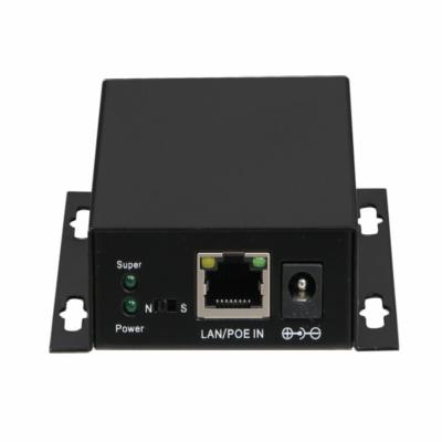 China LACP 48-57v POE in 1 output single port POE repeater 10/100mbps power over Ethernet POE add-on for sale