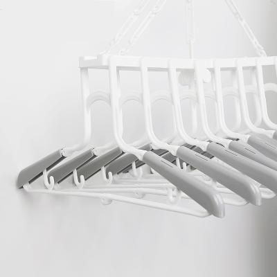 China Hanser Multifunctional Magic Folding Hanger Rack Clothes Folding Hanger for sale