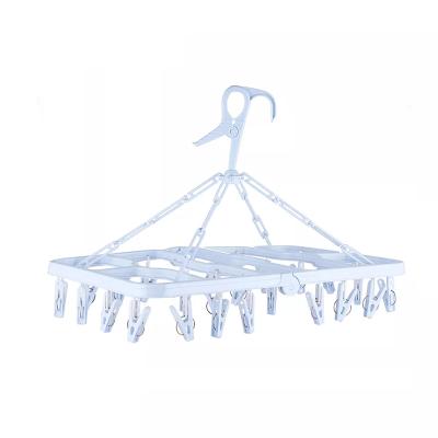 China Factory Modern Folding Hangers Plastic Price with 24 Pegs for sale