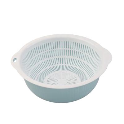 China High quality kitchen thickening stocked plastic drain basket for fruits and vegetables for sale