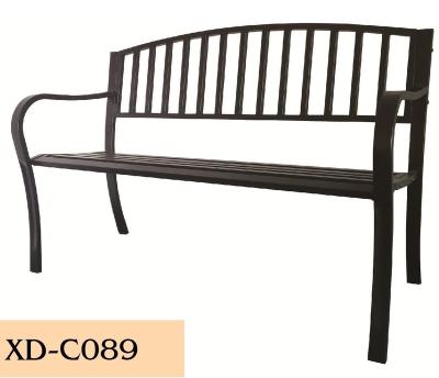 China C089 Street Long Chair Metal Frame Bench Industrial Outdoor Patio Furniture Outside Traditional Garden Park Bench for sale