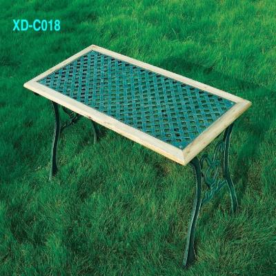 China C018 Industrial Garden Table Folding Picnic Leg Table Garden Table Outdoor Cast Iron Furniture for sale