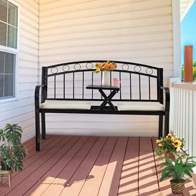 China Industrial Steel Back Garden Bench Factory Price Patio Steel Garden Bench C096 for sale