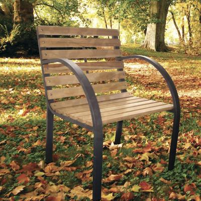 China C014A BenchWood High Quality Rustic Outdoor Steel Garden Bench for sale