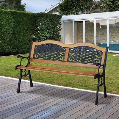 China Durable Outdoor Style C005 Outdoor Antique Home Patio Love Wooden Garden Seating Bench for sale