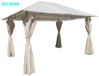 China Morden 3*4M Best Selling Double Top Up With Curtain Outdoor Modern Garden Gazebo Gazebo Tent for sale