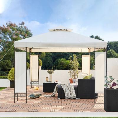 China A068 3*4M Double Top Solid Outdoor Gazebo Garden Tent Mail Tent Popular Steel Windproof Iron for sale