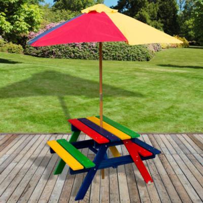 China Modern Solid Wood Kids Picnic Table Outdoor Garden Bench for sale