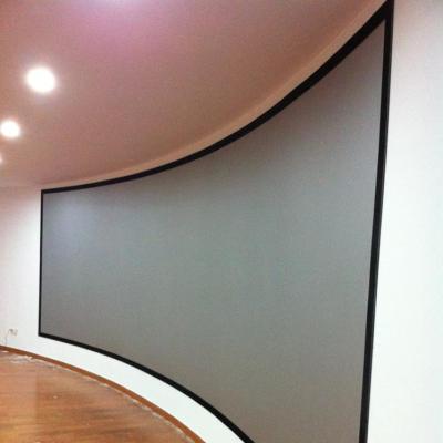 China Excellent large visual effect curved projection screen for sale