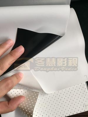 China Perforated White PVC Projection Screen Cloth / Rear Projection Film / White Black PVC Projection Cloth For Projection for sale