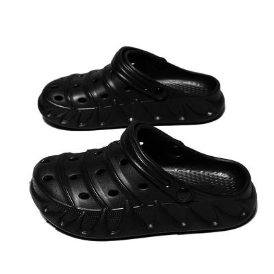 China Round Black Thick Breathable Outdoor Large Size Leisure Beach Shoes Man Fashionable Sandals With Strap For Men for sale