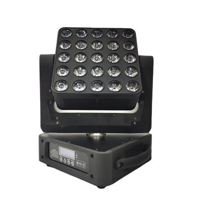 China Stage Guangzhou Led 25 10W RGBW Moving Head Matrix Head DJ Beam Wash Light 5x5 Panel Light for sale