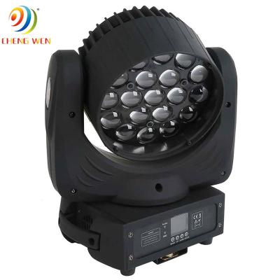 China Professional Theme Park Audio Stage Lighting 19pcs*15W RGBW LED Light Buzz Club Bar DJ Moving Head Light for sale