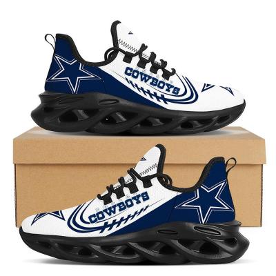 China 1 MOQ Dropshipping Wholesale Custom Durable NFL Team Sneaker Women Men Sport Printed Jogging Running Shoes for sale