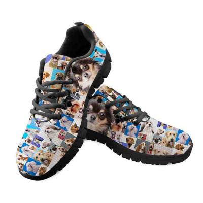 China 2019 Fashions Comfortable Custom Flatbed Dog Printed Picture One Match Brand New Outdoor Sports Mens Sneakers And Shoes for sale