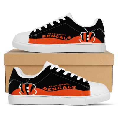 China Wholesale Custom Casual Sneakers Team Logos Male Running Shoes Team Bengals Football Fans 2021 Fashion Trend for sale