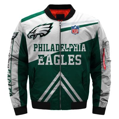 China QUICK DRY NFL Eagles 32 Teams Outdoor Jackets Wholesale 1 Moq Drop Shipping Mens Jacket White Bomber Jacket For Men for sale