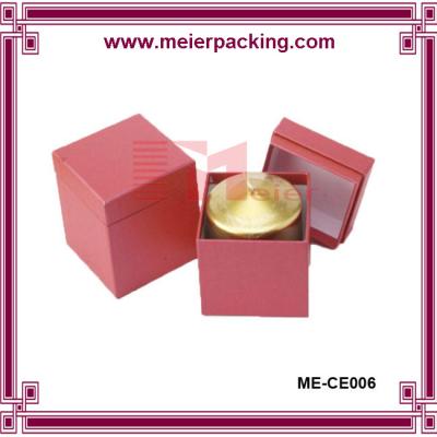 China Candle box with 2mm grey paper+157g coated paper/Custom candle box matte finished ME-CE006 for sale