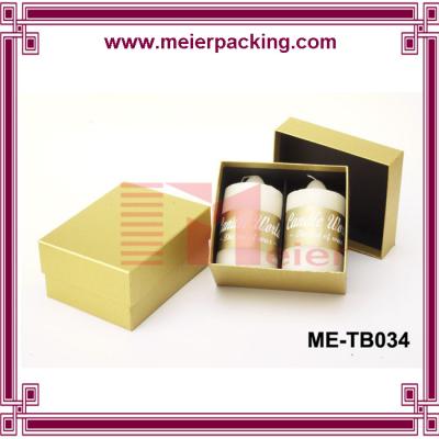 China Candle box, wedding candle paper box, printed yellow packaging box ME-TB034 for sale